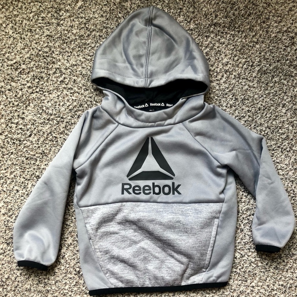 Reebok Boys' Gray Hooded Pullover Sweatshirt